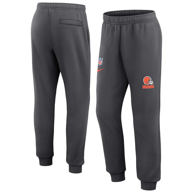 Men's Cleveland Browns Grey Chop Block Fleece Sweatpants